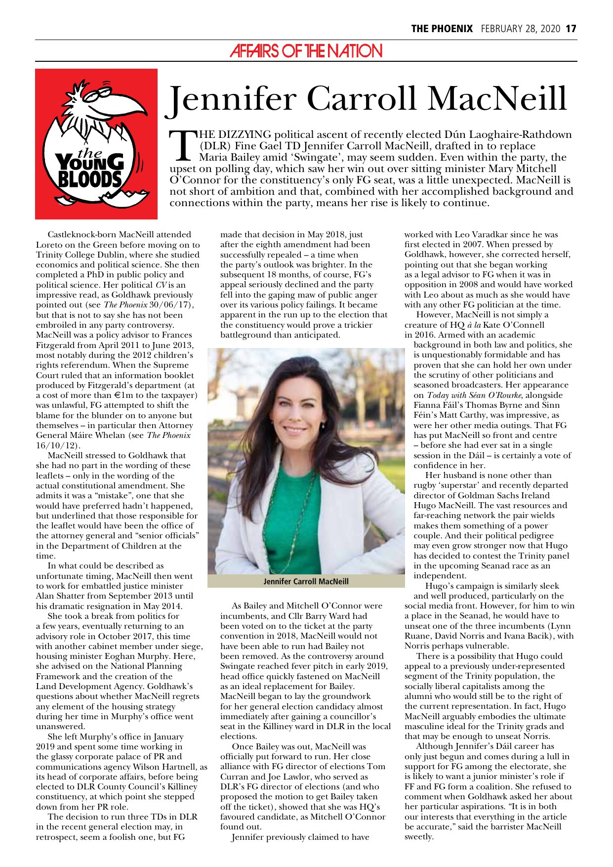 The Phoenix: Jennifer Carroll MacNeill profile