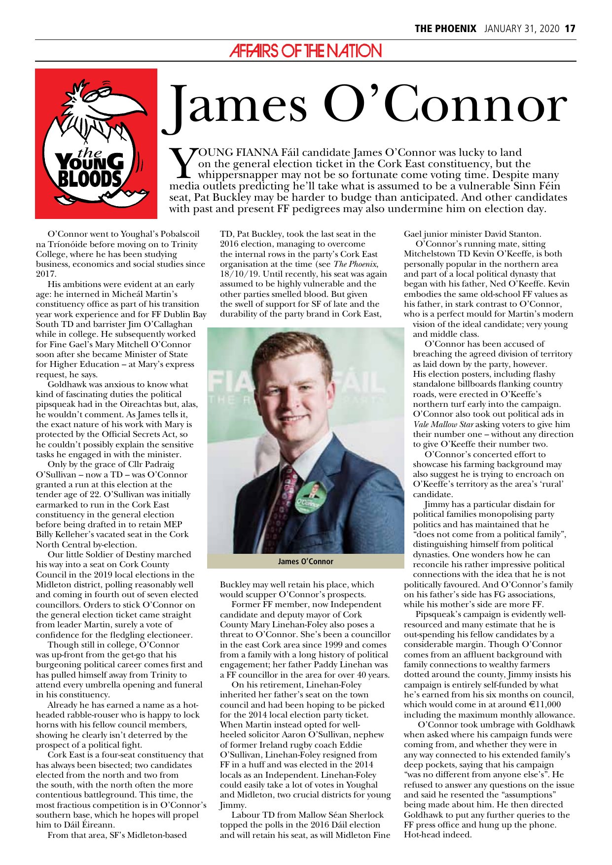 The Phoenix: James O'Connor profile